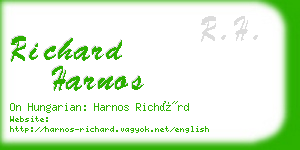 richard harnos business card